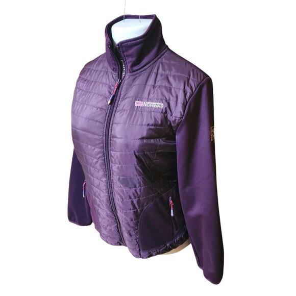 Geographical Norway Royal Scandinavian Quilted Jacket Outdoor Full Zip Small S - Picture 3 of 6